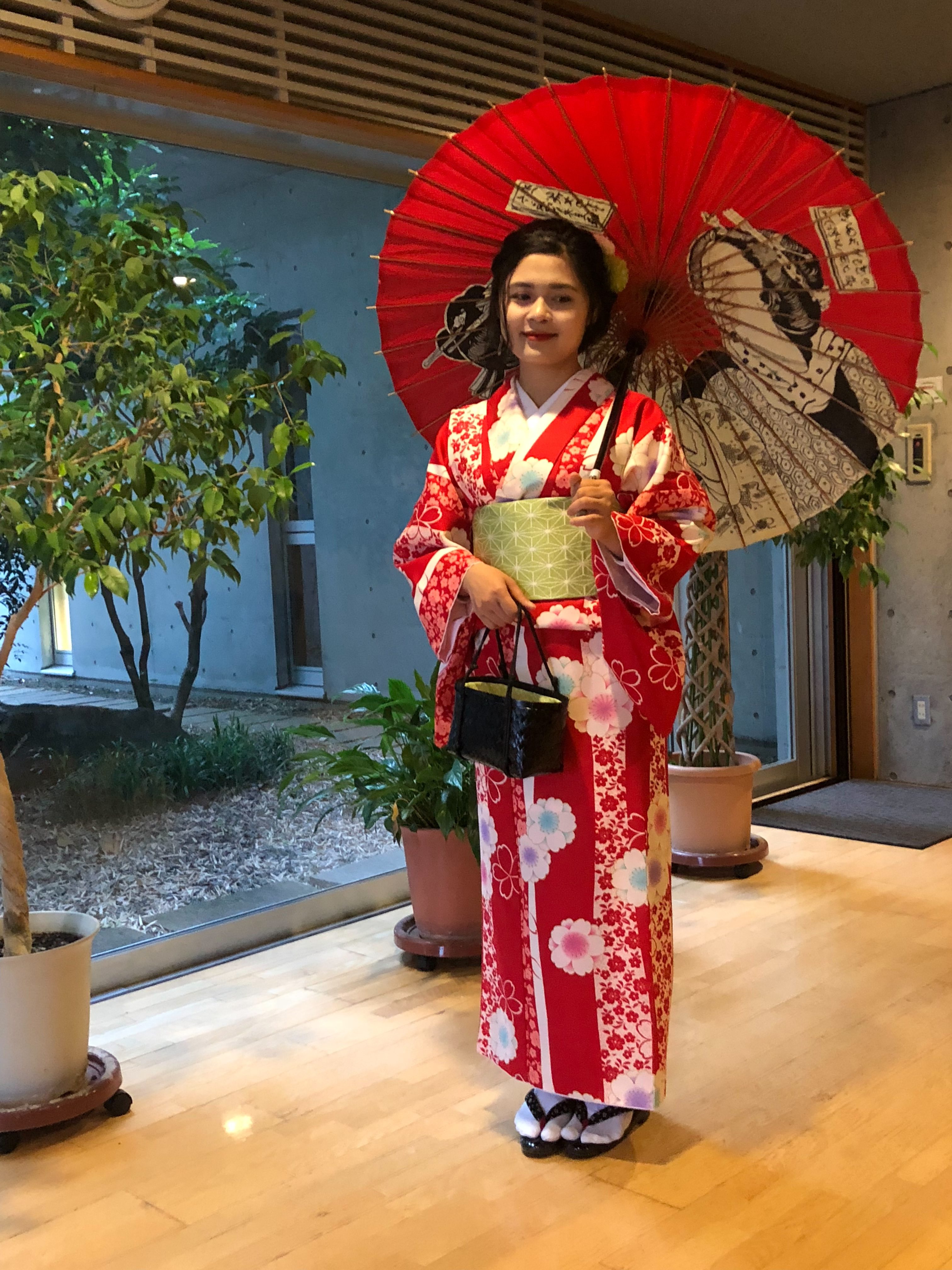 着物を着て日本文化体験しました